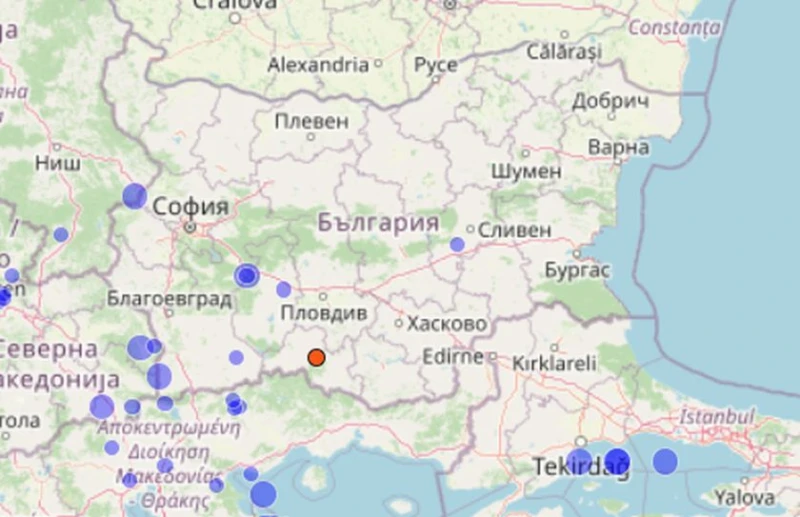  Регистрираха земетресение в България